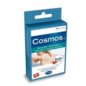 COSMOS Hydro Active twin tec – Пластырь гидроактивный на мозоль на пятку ХL, 5 шт. (размер 45х75 мм) от компании ООО Лидер - фото 1