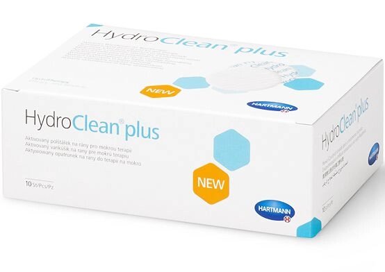 HydroClean plus - Повязки актив. раствором Рингера с ПГМБ: 10х10 см, 10 шт. от компании ООО Лидер - фото 1