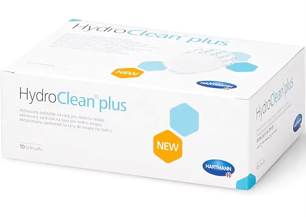 HydroClean plus - Повязки актив. раствором Рингера с ПГМБ: 7,5х7,5 см, 10 шт. от компании ООО Лидер - фото 1