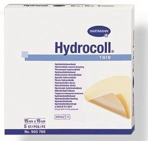 HYDROCOLL thin - Гидрокол. повязки на слабоэкссудирующие раны: 15 х 15см; 5шт. от компании ООО Лидер - фото 1