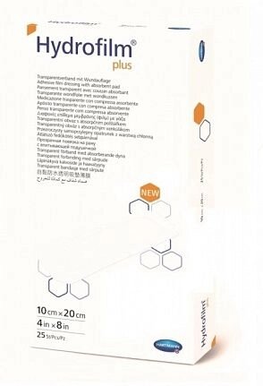 HYDROFILM plus - Пленочные повязки с впит. подушечкой: 10 х 20см; 25 шт. от компании ООО Лидер - фото 1