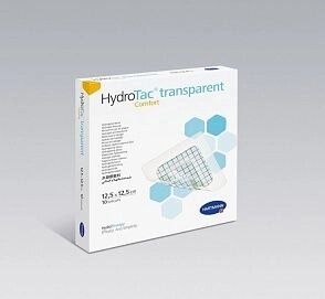 HydroTac transparent comfort - Гидрогелевые самокл. повязки: 12,5х12,5 см, 10 шт. от компании ООО Лидер - фото 1