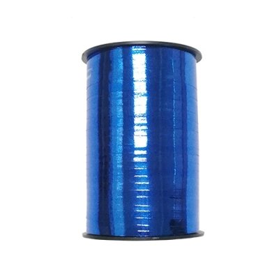 Лента подарочная металлизированная, синяя 5мм/250м