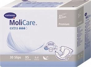 MoliCare Premium extra - Моликар Премиум экстра - Воздухопроницаемые подгузники: размер XS, 30 шт. от компании ООО Лидер - фото 1