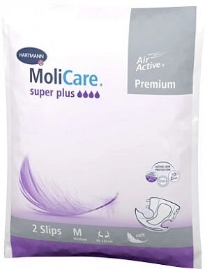 MoliCare Premium super plus soft - Моликар Премиум cупер плюс софт - Воздухопроницаемые подгузники размер М, 2 шт. от компании ООО Лидер - фото 1