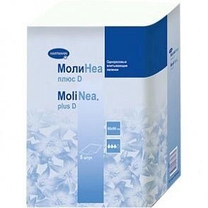 MoliNea plus D - МолиНеа плюс D - Впитывающие пеленки: типоразмер 60 х 90, 230 г/м2, 5 шт. от компании ООО Лидер - фото 1