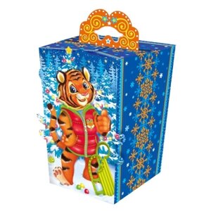 Новогодня упаковка ФИЕСТА, 700 г, 2022 год тигра, картонная подарочная коробка