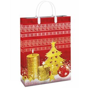 Пакет новогодний "сезон подарков", 30х40 см, 150 мкм