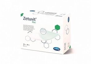 ZETUVIT plus - (стерильные): 10 х 10 см; 10 шт.