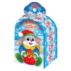 Подарочная новогодняя упаковка "весельчак",1000 гр символ года