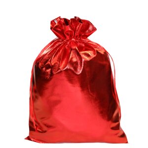 Подарочный мешочек из ламе (парчи) красный, 1000 гр, текстильная новогодняя упаковка