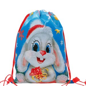 Рюкзачок-мешок "пушистик", 1800 г, для новогодних подарков (2023 год кролика)