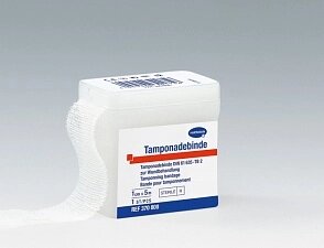 TAMPONADEBINDEN steril - Тампонадный бинт из хлопка (стерильный): 5 м х 1 см от компании ООО Лидер - фото 1