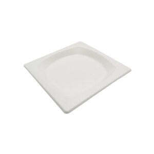 Тарелка десертная квадратная одноразовая белая из сахарного тростника 170х170х15мм (720шт/кор)