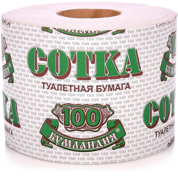 Туалетная бумага "Сотка" 1-слойная (30шт/уп) от компании ООО Лидер - фото 1