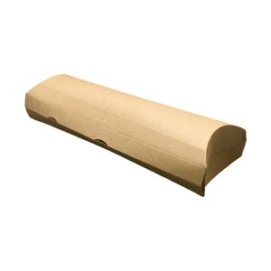 Упаковка для сэндвич роллов закрытая бумажная крафт одноразовая 750мл 200x65x54мм (540шт/кор)