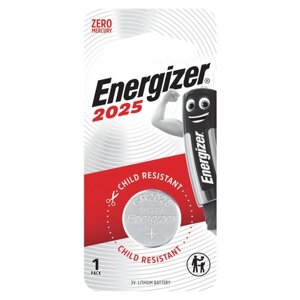 Батарейка ENERGIZER, CR 2025, литиевая, 1 шт., в блистере