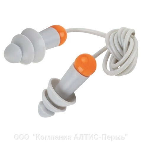 Беруши многоразовые со шнурком SNR 33дБ, 1 пара, пакет, JETA SAFETY, JEM31-b Sonido Max от компании ООО  "Компания АЛТИС-Пермь" - фото 1