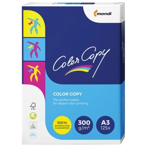 Бумага COLOR COPY, А3 (297х420), 300 г/м2, 125 л., для полноцветной лазерной печати, А, 161%CIE)