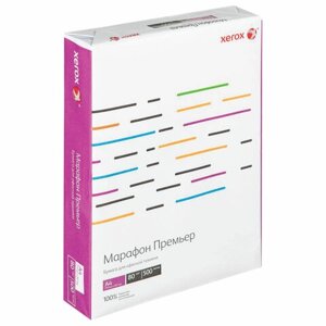 Бумага офисная XEROX марафон премьер а4, марка A, белизна 162%CIE), 80 г/м2, 500 л.