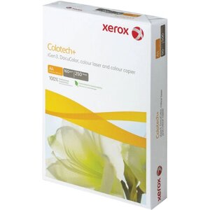 Бумага XEROX COLOTECH PLUS, А4, 160 г/м2, 250 л., для полноцветной лазерной печати, А, 170%CIE)