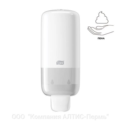 Дозатор для жидкого мыла-пены TORK (Система S4) Elevation, 1 л, белый, 561500 от компании ООО  "Компания АЛТИС-Пермь" - фото 1