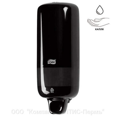 Дозатор для жидкого мыла TORK (Система S1) Elevation, 1 л, черный, 560008 от компании ООО  "Компания АЛТИС-Пермь" - фото 1