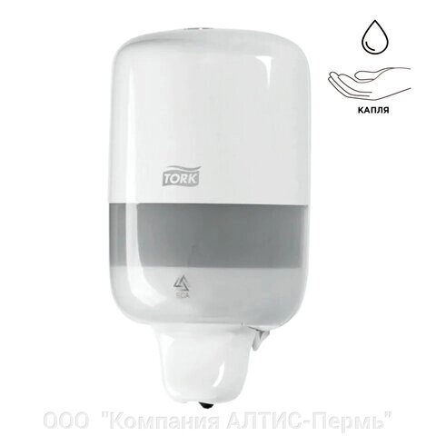 Дозатор для жидкого мыла TORK (Система S2) Elevation, 0,5 л, mini, белый, 561000 от компании ООО  "Компания АЛТИС-Пермь" - фото 1