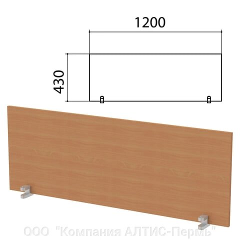 Экран-перегородка Этюд, 1200х18х400 мм, бук бавария (КОМПЛЕКТ С ФУРНИТУРОЙ) от компании ООО  "Компания АЛТИС-Пермь" - фото 1