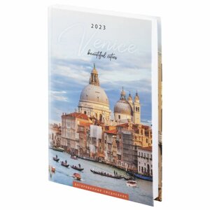 Ежедневник датированный на 2023 (145х215 мм), А5, STAFF, ламинированная обложка, Venice, 114197