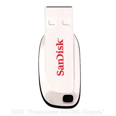 Флеш-диск 16 GB, SANDISK Cruzer Blade, USB 2.0, белый, Z50C-016G-B35W от компании ООО  "Компания АЛТИС-Пермь" - фото 1
