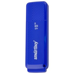 Флеш-диск 16 GB, smartbuy dock, USB 2.0, синий, SB16GBDK-B