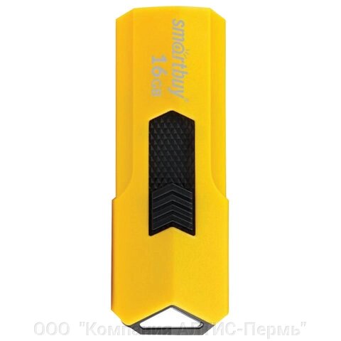 Флеш-диск 16 GB SMARTBUY Stream USB 2.0, желтый, SB16GBST-Y от компании ООО  "Компания АЛТИС-Пермь" - фото 1