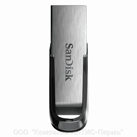Флеш-диск 32 GB, SANDISK Ultra Flair, USB 3.0, металлический корпус, серебристый/черный, SDCZ73-032G-G46 от компании ООО  "Компания АЛТИС-Пермь" - фото 1