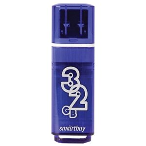 Флеш-диск 32 GB smartbuy glossy USB 3.0, тёмно-синий, SB32GBGS-DB