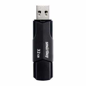 Флеш-диск 32GB smartbuy clue USB 2.0, черный, SB32GBCLU-K