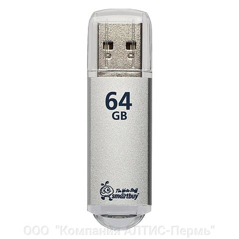 Флеш-диск 64 GB, SMARTBUY V-Cut, USB 3.0, металлический корпус, серебристый, SB64GBVC-S3 от компании ООО  "Компания АЛТИС-Пермь" - фото 1