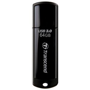 Флеш-диск 64 GB transcend jetflash 700 USB 3.0, черный, TS64GJF700