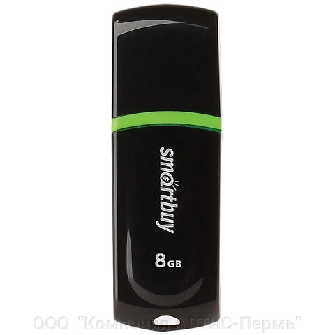 Флеш-диск 8 GB, SMARTBUY Paean, USB 2.0, черный, SB8GBPN-K от компании ООО  "Компания АЛТИС-Пермь" - фото 1