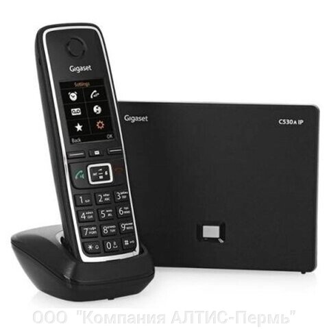 IP Телефон Gigaset C530A IP System, память 200 номеров, АОН, повтор, часы, черный от компании ООО  "Компания АЛТИС-Пермь" - фото 1