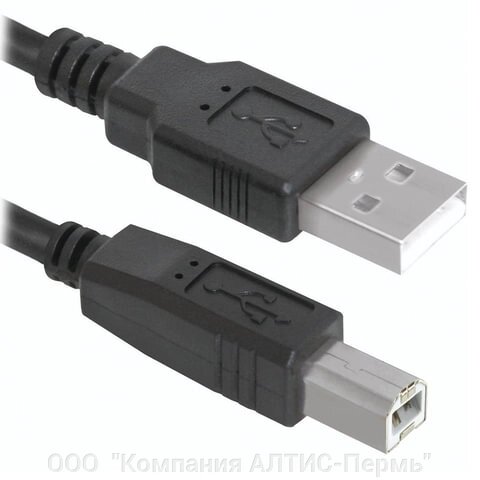 Кабель USB 2.0 AM-BM, 5 м, DEFENDER, для подключения принтеров, МФУ и периферии, 83765 от компании ООО  "Компания АЛТИС-Пермь" - фото 1