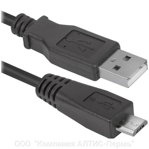 Кабель USB-micro USB 2.0, 1,8 м, DEFENDER, для подключения портативных устройств и периферии, 87459 от компании ООО  "Компания АЛТИС-Пермь" - фото 1