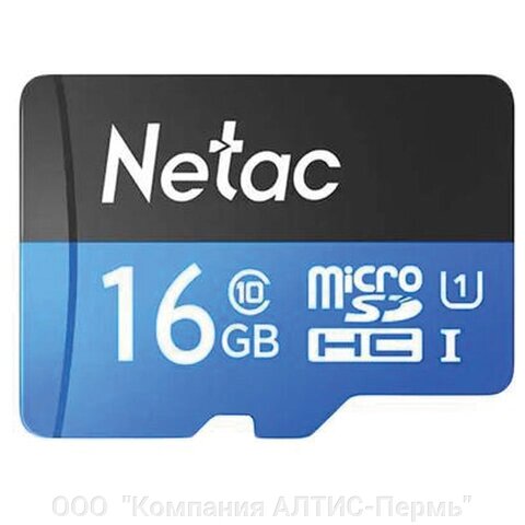 Карта памяти microSDHC 16 ГБ NETAC P500 Standard, UHS-I U1,80 Мб/с (class 10), адаптер, NT02P500STN-016G-R от компании ООО  "Компания АЛТИС-Пермь" - фото 1