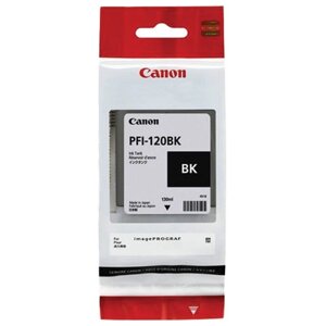 Картридж струйный CANON (PFI-120BK) для imagePROGRAF TM-200/205/300/305, черный, 130 мл, оригинальный