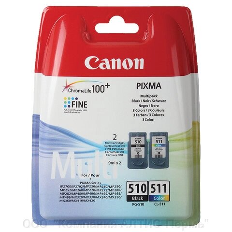 Картридж струйный CANON (PG-510/CL-511) PIXMA MP240/250/260/MX320, оригинальный КОМПЛЕКТ 2 цвета, 264 страницы от компании ООО  "Компания АЛТИС-Пермь" - фото 1