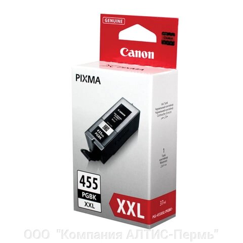 Картридж струйный CANON (PGI-455PGBK XXL) PIXMA MX724/924/iX6840, черный пигментный, оригинальный, ресурс 1000 стр. от компании ООО  "Компания АЛТИС-Пермь" - фото 1