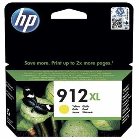Картридж струйный HP (3YL83A) для HP OfficeJet Pro 8023, №912XL желтый, ресурс 825 страниц, оригинальный от компании ООО  "Компания АЛТИС-Пермь" - фото 1