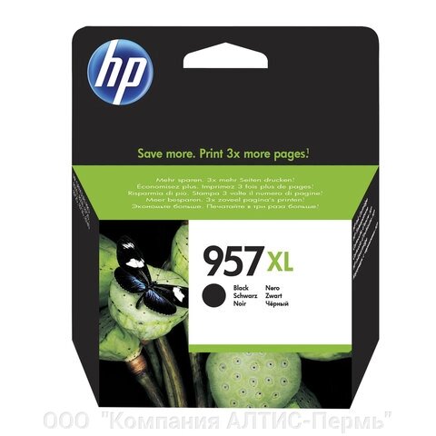 Картридж струйный HP (L0R40AE) Officejet Pro 8210/8720/8725/8730, № 957XL, черный, увеличенный ресурс 3000 стр., от компании ООО  "Компания АЛТИС-Пермь" - фото 1