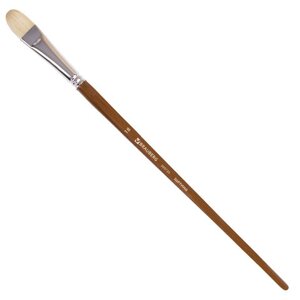 Кисть художественная профессиональная BRAUBERG ART CLASSIC, щетина, овальная,18, длинная ручка