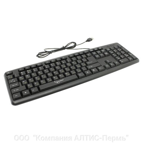 Клавиатура проводная GEMBIRD KB-8320U-BL, USB, 104 клавиши, черная от компании ООО  "Компания АЛТИС-Пермь" - фото 1